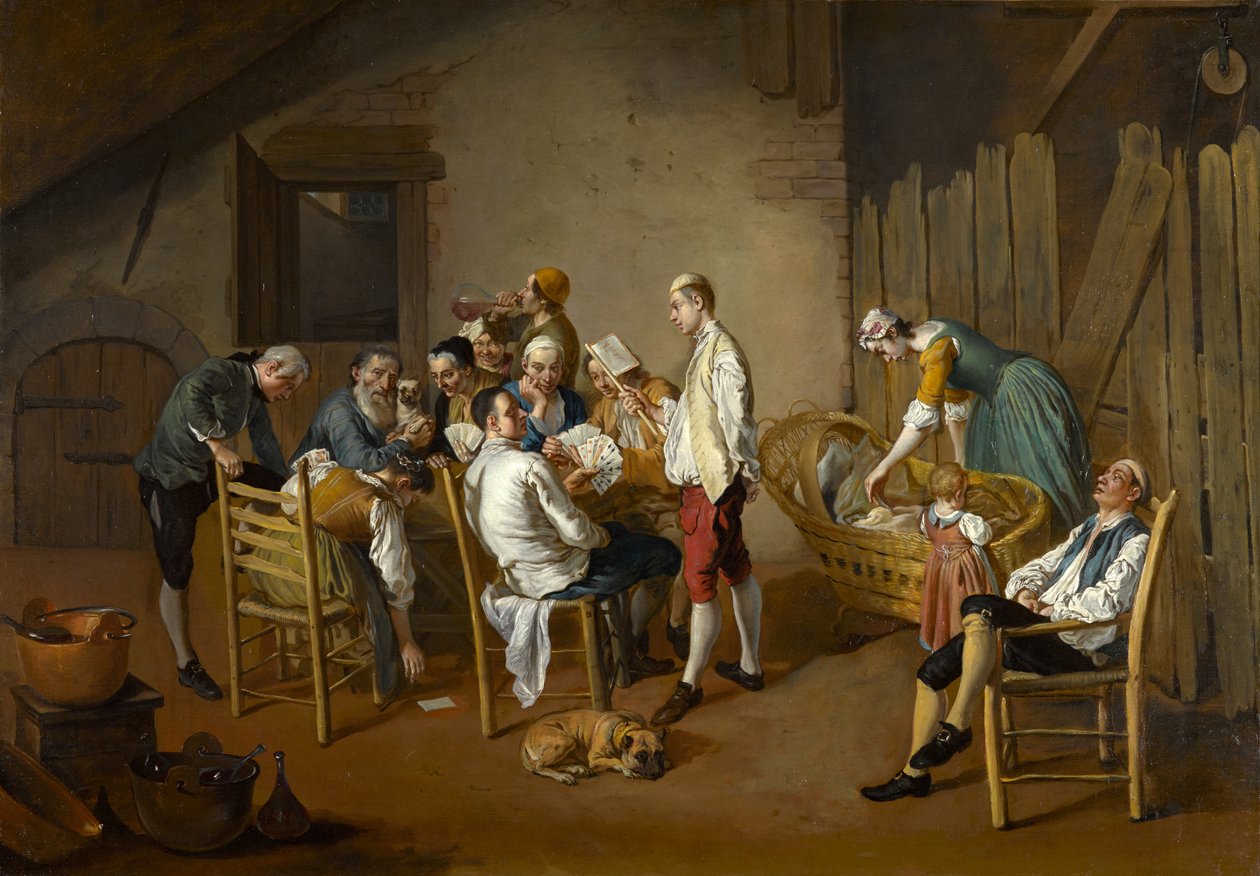 A kártyajáték, 1738-1750 körül alkotó: Giacomo Ceruti