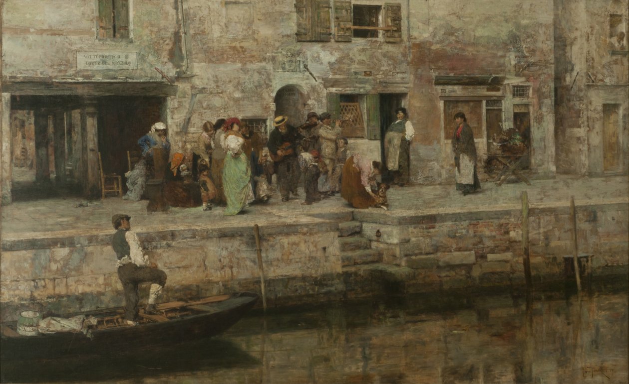 Utazó zenészek, 1881-83 körül (olaj, vászon) alkotó: Giacomo Favretto