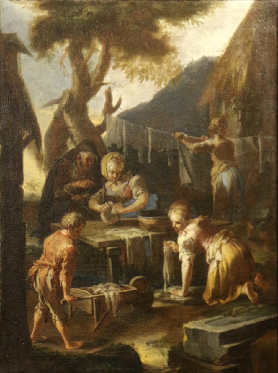 Franciául:  Les Lavandières mosógép Nők alkotó: Giacomo Francesco Cipper