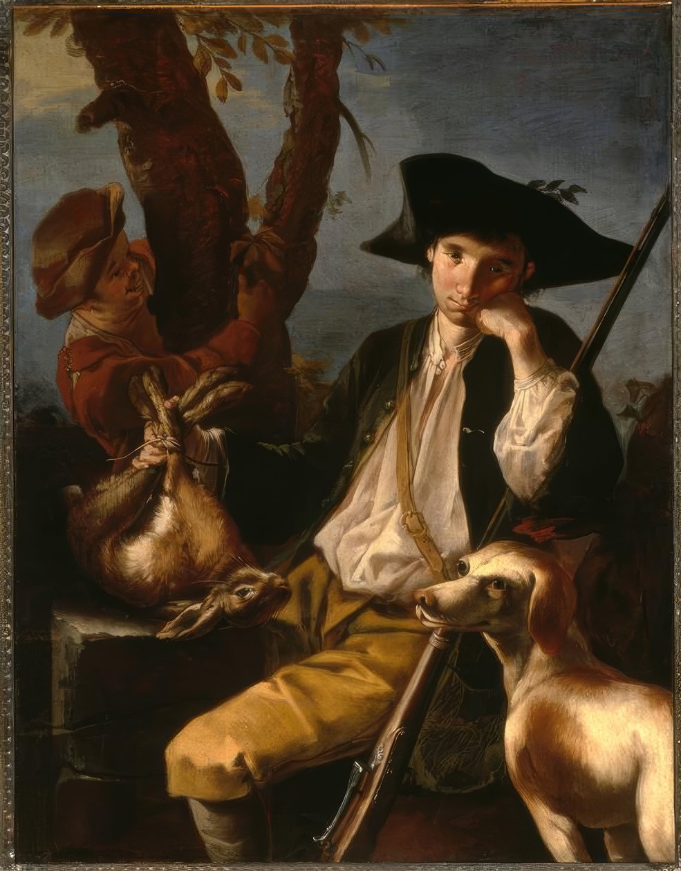 G.F.Cipper Il Todeschini, Pihenő Vadász / Festmény alkotó: Giacomo Francesco Cipper