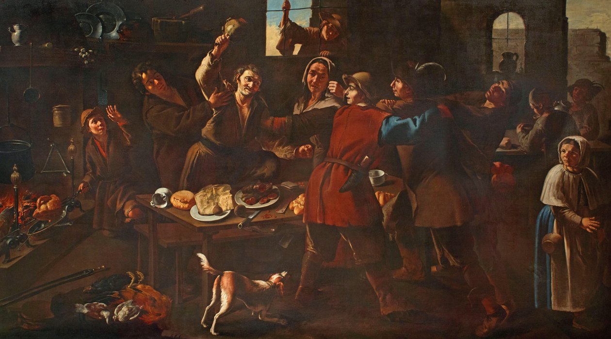 A verekedés. alkotó: Giacomo Francesco Cipper