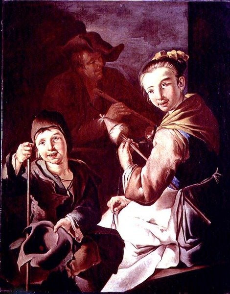 A fonó (olaj, vászon) alkotó: Giacomo Francesco Cipper