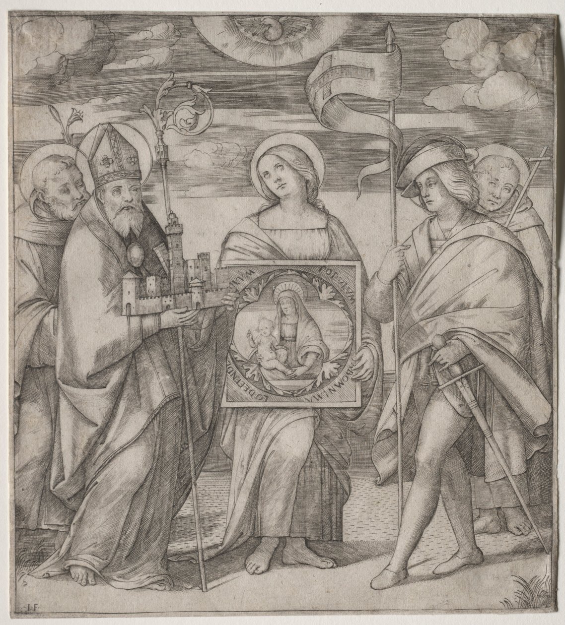 Bologna védőszentjei, c. 1515-1520. alkotó: Giacomo Francia