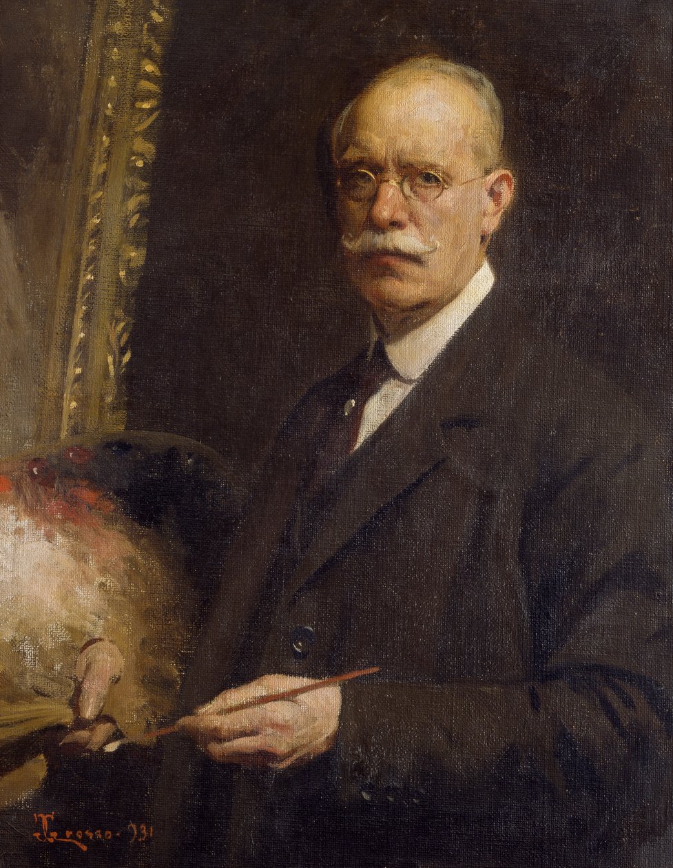 Önarckép, Giacomo Grosso (1860-1938), olaj, vászon, 84x66 cm alkotó: Giacomo Grosso