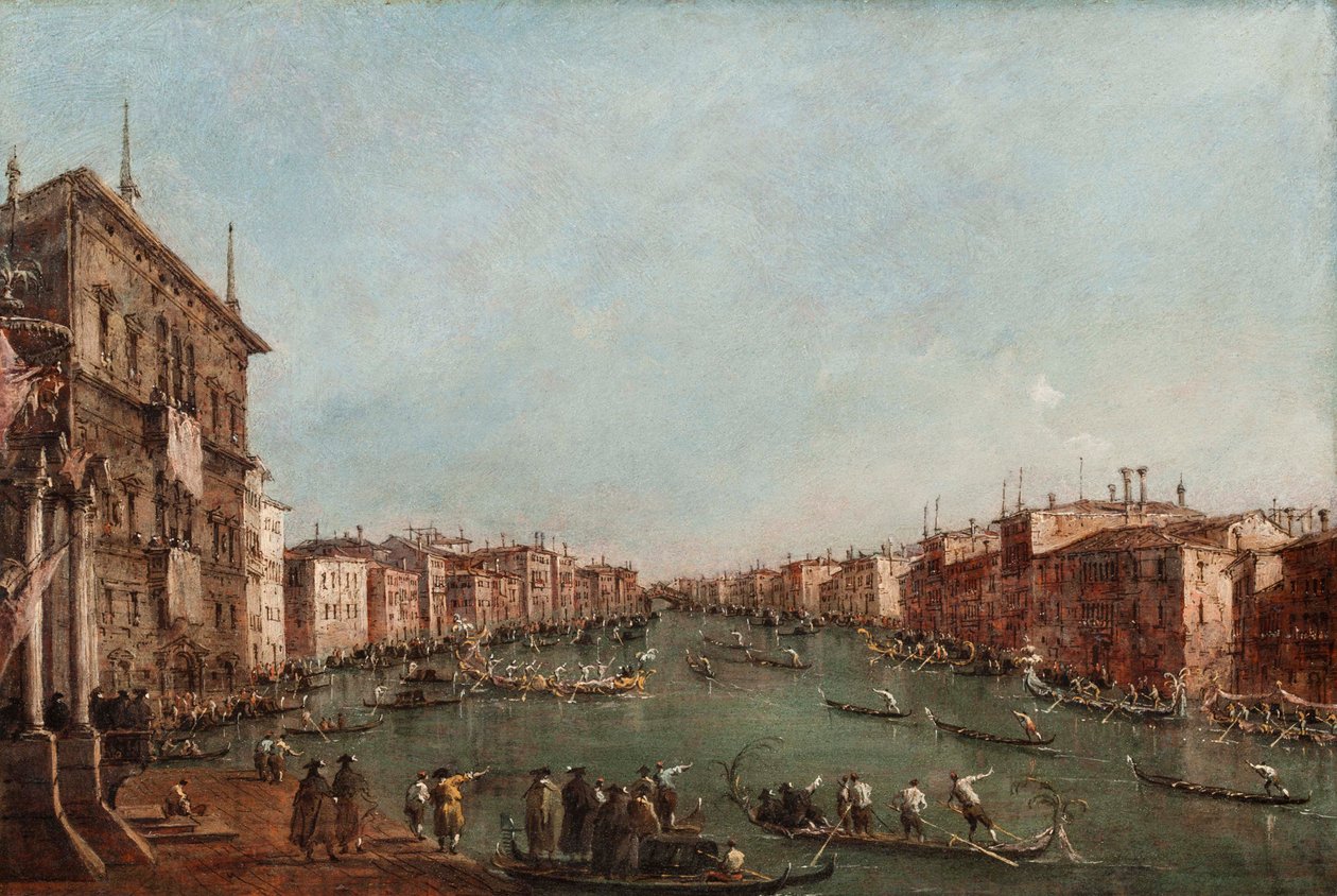 Regatta a Canal Grandén, Velence alkotó: Giacomo Guardi