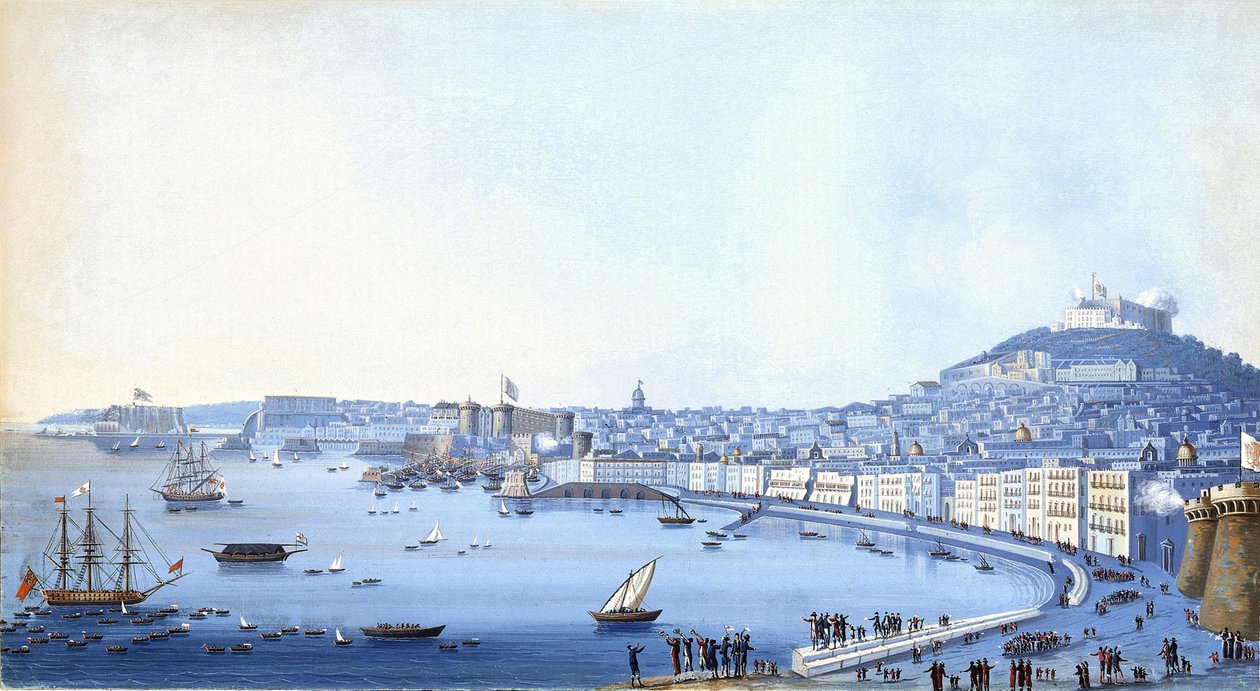 Horatio Nelson ellentengernagy (1758-1805) megérkezése Nápolyba (Olaszország), szeptember 22. alkotó: Giacomo Guardi
