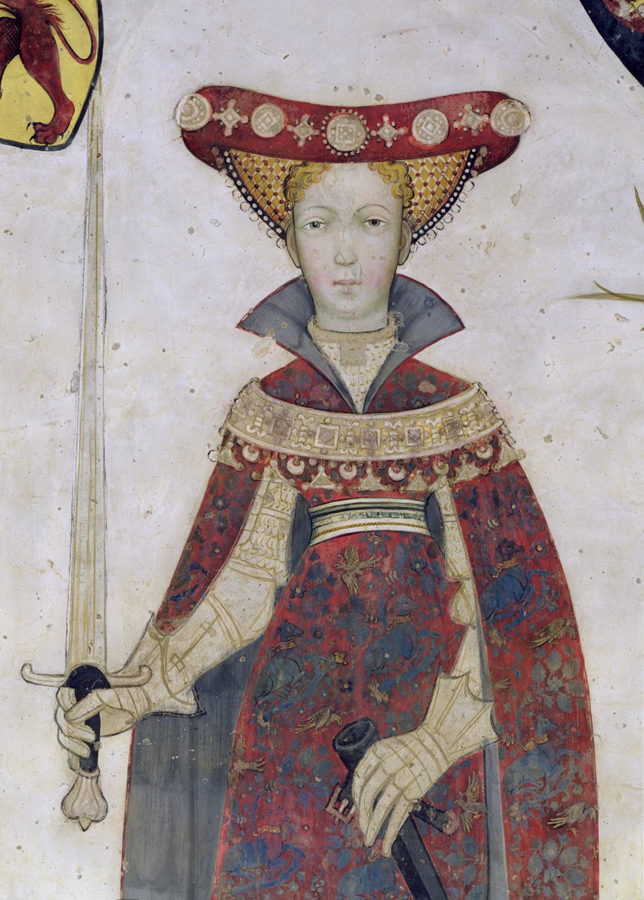 A kilenc méltóság és a kilenc méltóságos asszony, részlet Hippolyte-ról, 1418-30 alkotó: Giacomo Jaquerio
