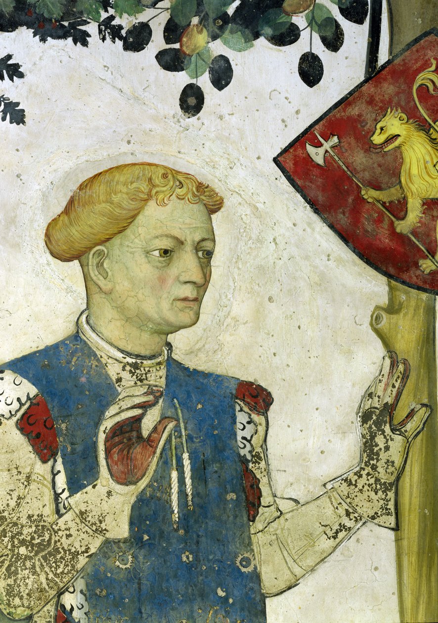 A Kilenc Méltóság, Trójai Hektor részlete, 1418-30 alkotó: Giacomo Jaquerio