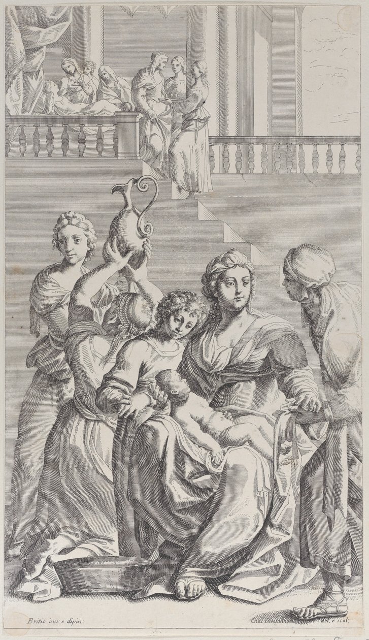 Szent Benedek születése, 1687-1717. alkotó: Giacomo Maria Giovannini