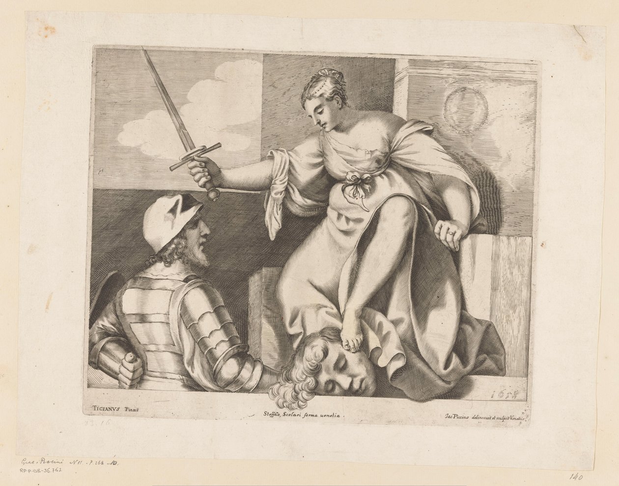 Judit Holofernész fejével Igazságszolgáltatás (Justitia) alkotó: Giacomo Piccini
