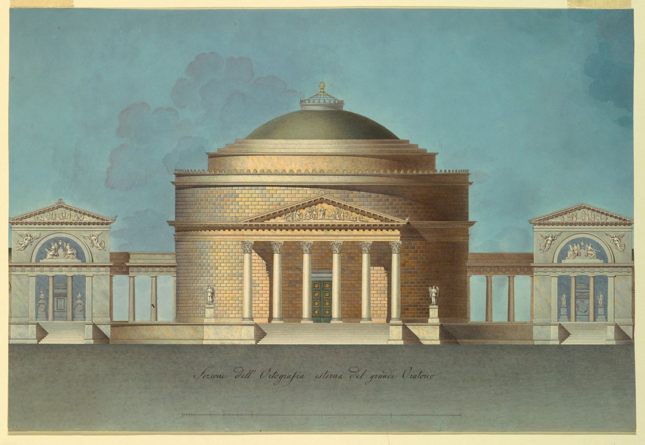 Oratórium tervezése (emlékkápolna) alkotó: Giacomo Quarenghi