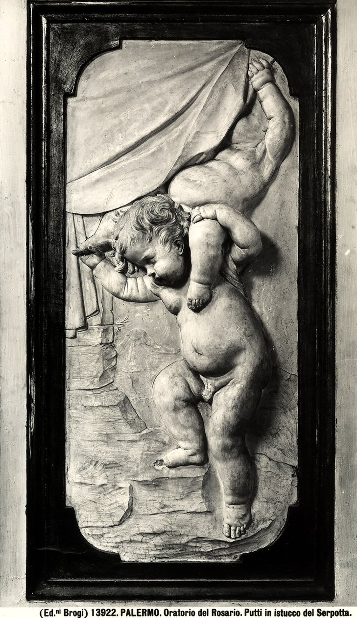 Két putti (gipsz) alkotó: Giacomo Serpotta