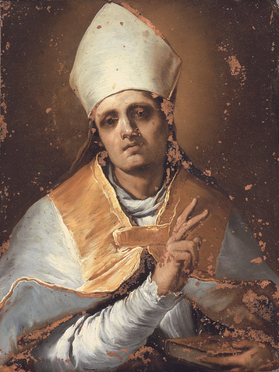 Szent Januarius (olaj, réz) alkotó: Giacomo del Po