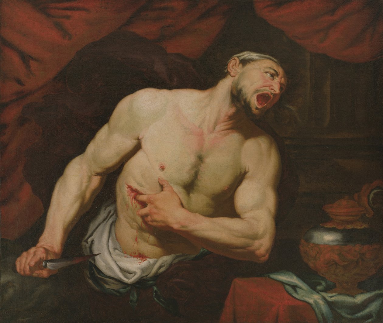 Az uticai Cato halála alkotó: Giambattista Langetti