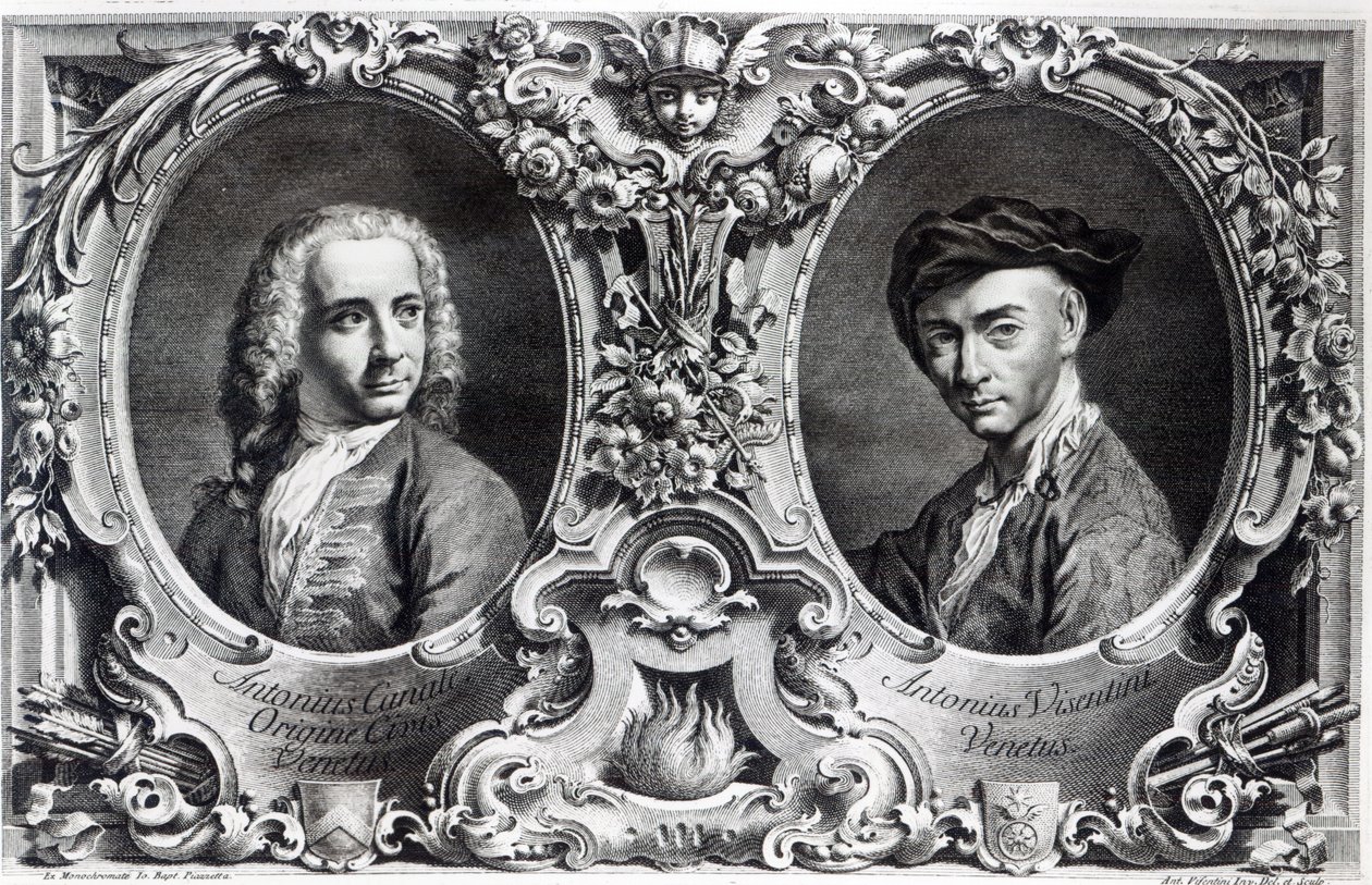 Canaletto és Antonio Visentini, Visentini metszete alkotó: Giambattista Piazzetta
