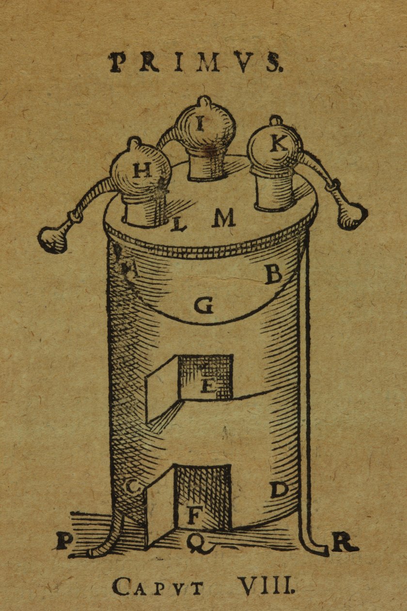 Állókép, a De distillatione lib. 17. oldalán. IX alkotó: Giambattista della Porta