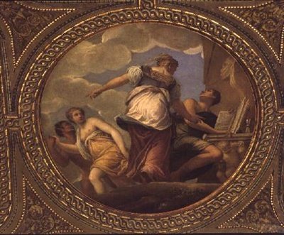 A tanulmány allegóriája (mennyezetfestés) alkotó: Giambattista Zelotti