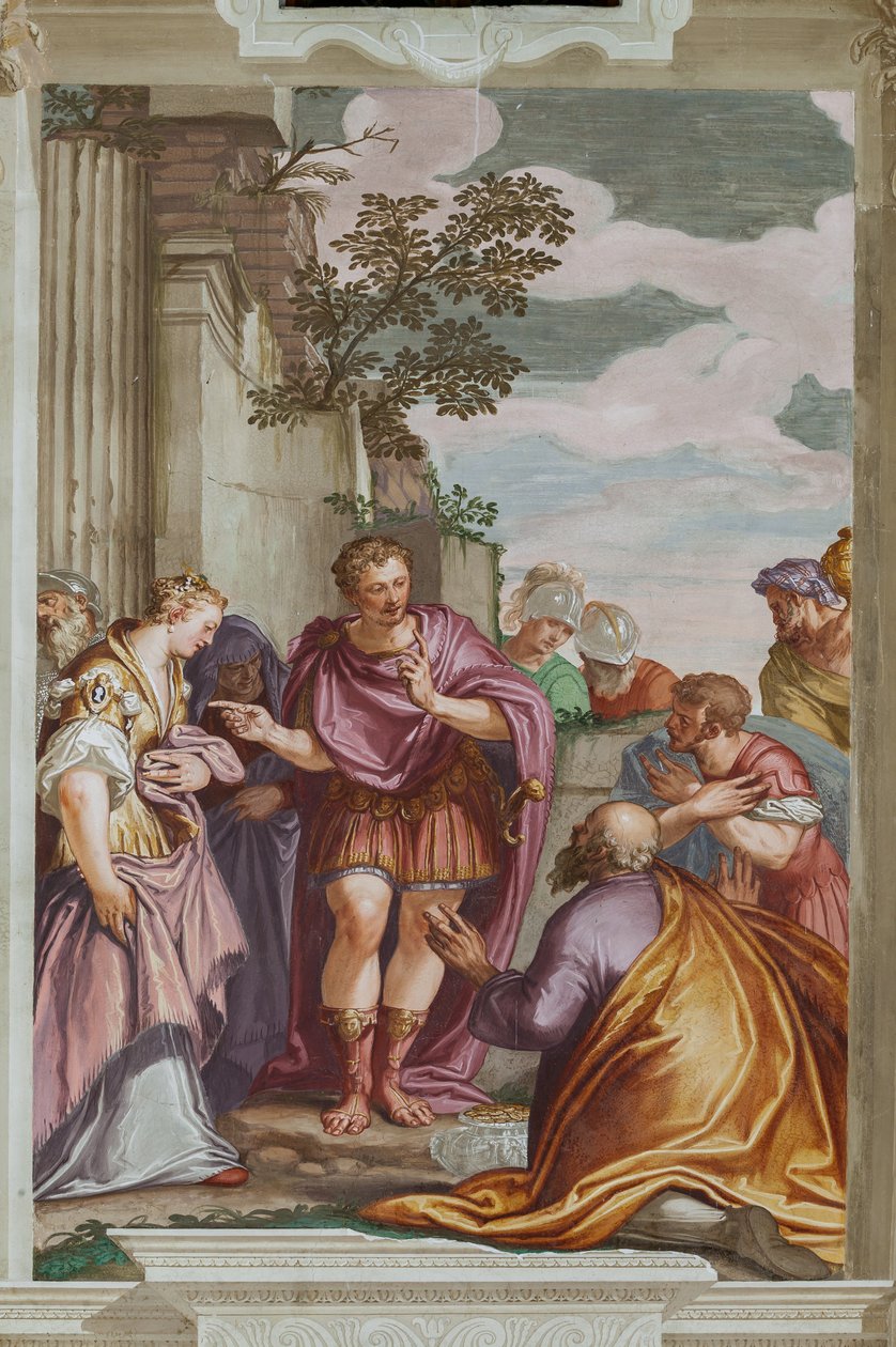 Scipio kegyelme, Főterem, 1565 körül (freskó) alkotó: Giambattista Zelotti