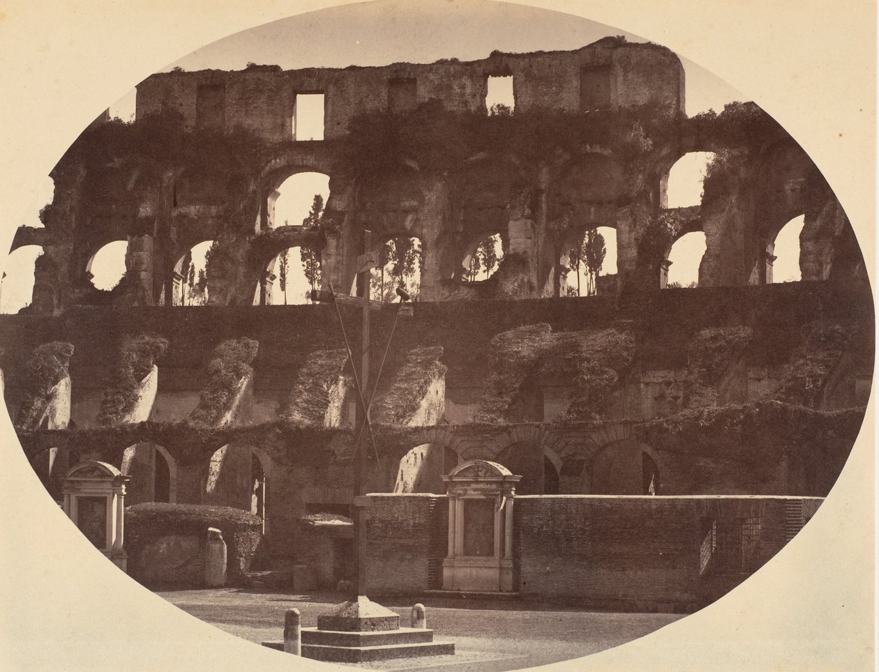 A Colosseum belseje, 1850-es évek. alkotó: Giambattista Altadonna