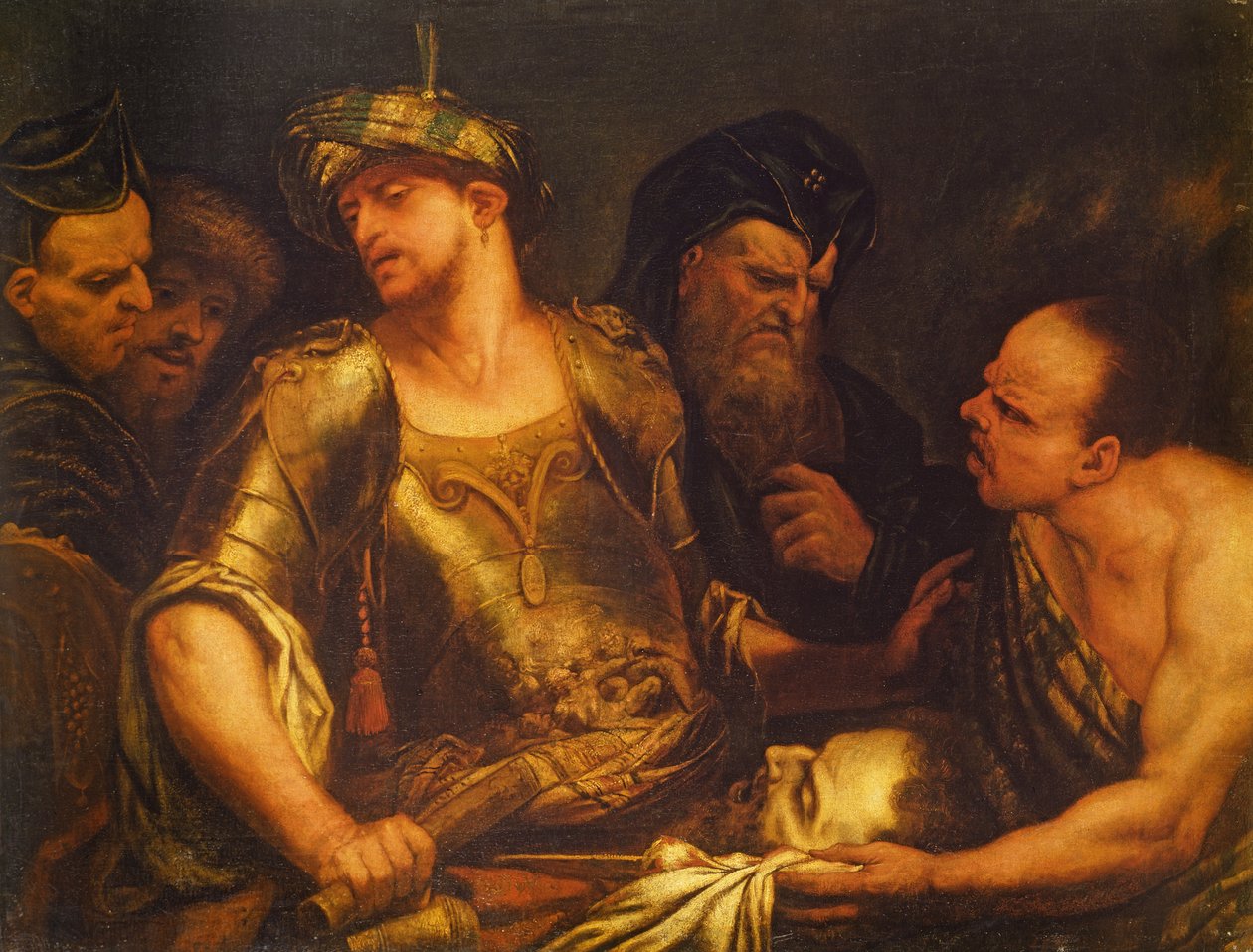 A hóhér átnyújtja Keresztelő Szent János fejét Heródes királynak alkotó: Giambattista Langetti