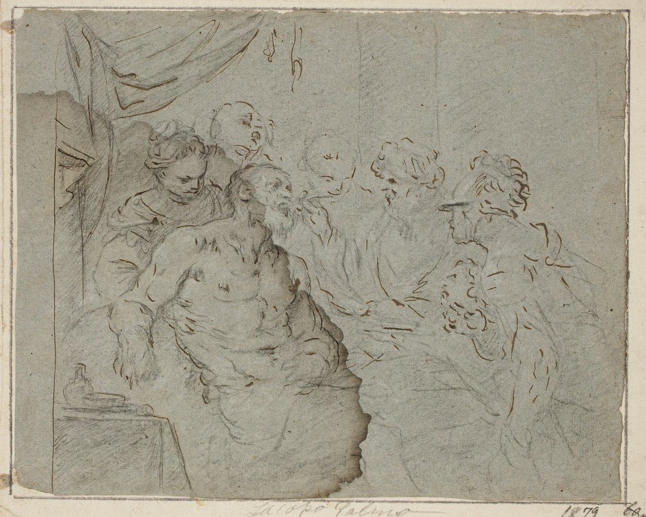 Szókratész halála (?) alkotó: Giambattista Langetti