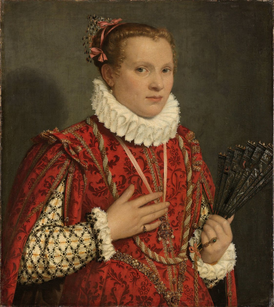 Egy fiatal nő portréja alkotó: Giambattista Moroni