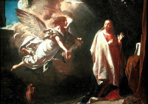 Angyali üdvözlet (olaj, vászon) alkotó: Giambattista Piazzetta