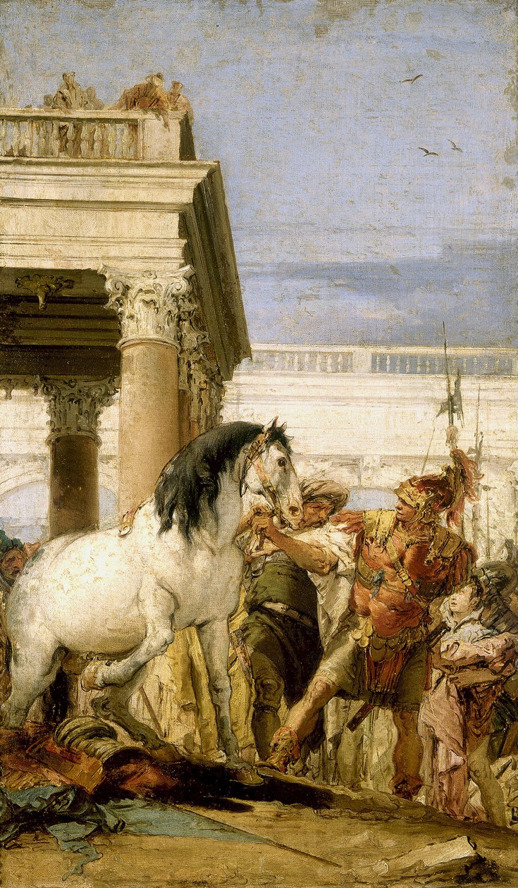 Sándor megszelídíti Bucephalust alkotó: Giambattista Tiepolo