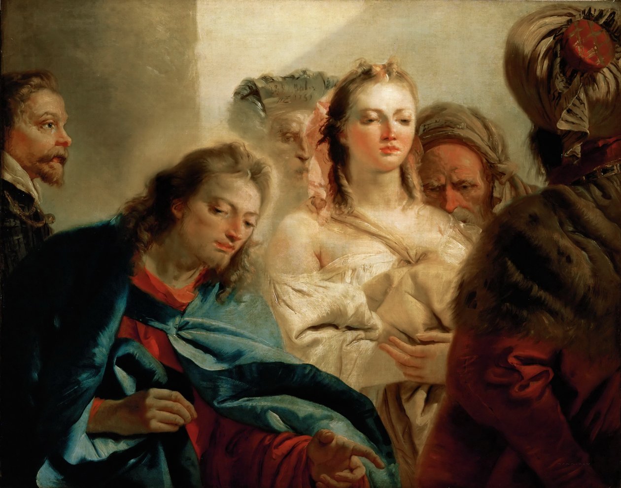 Krisztus és a házasságtörésen elfogott asszony alkotó: Giambattista Tiepolo