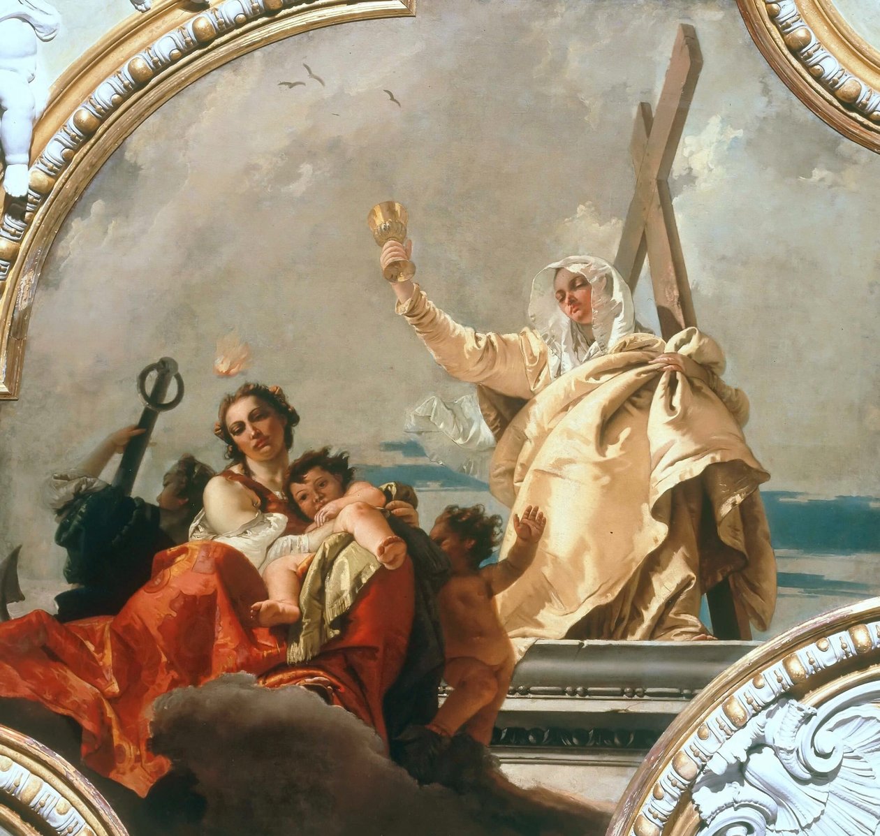 Hit, remény és szeretet, 1744. alkotó: Giambattista Tiepolo