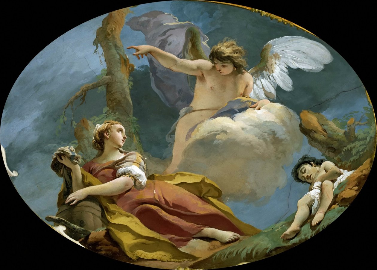 Hágár és Izmael a sivatagban, 1728 körül. alkotó: Giambattista Tiepolo