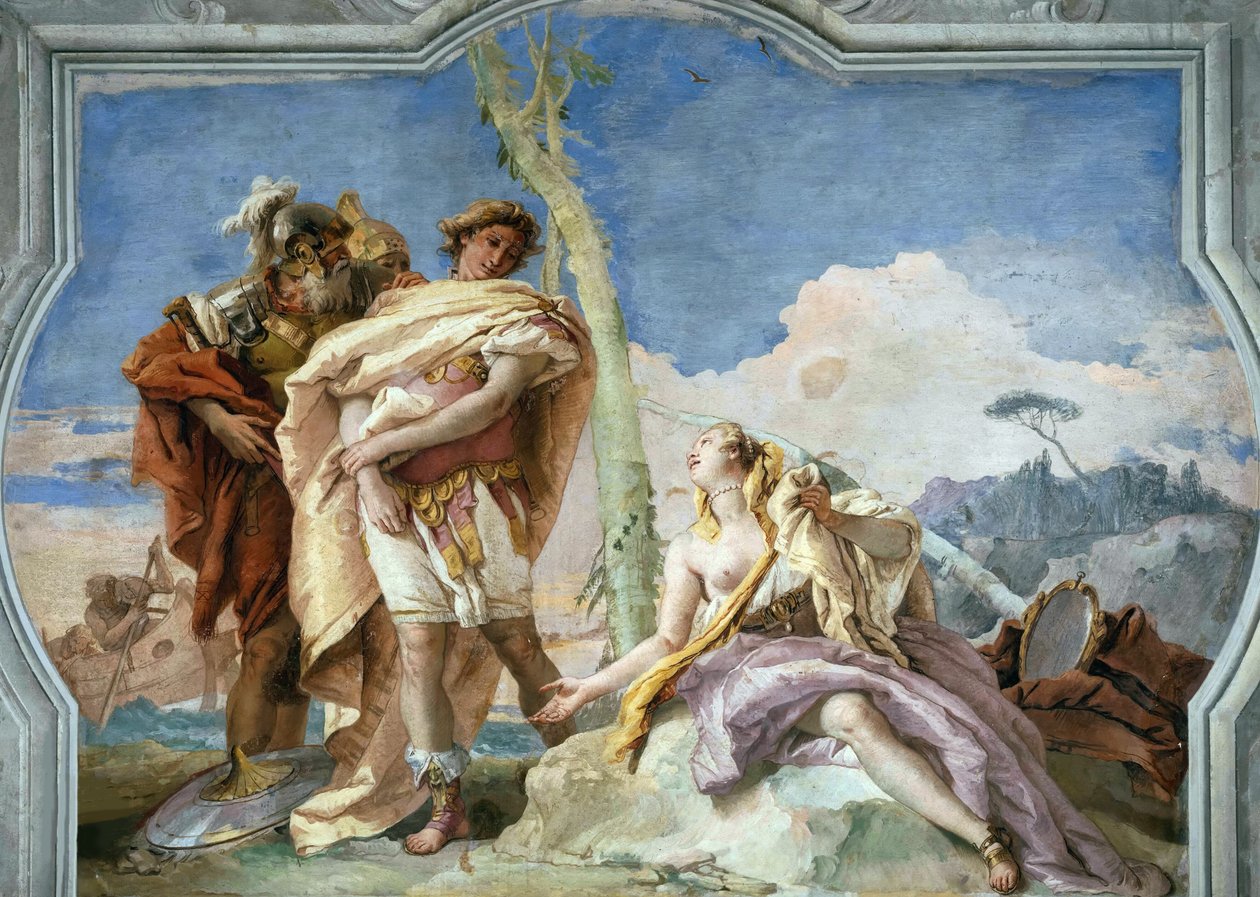 Rinaldo elhagyja Armidát, 1757. alkotó: Giambattista Tiepolo