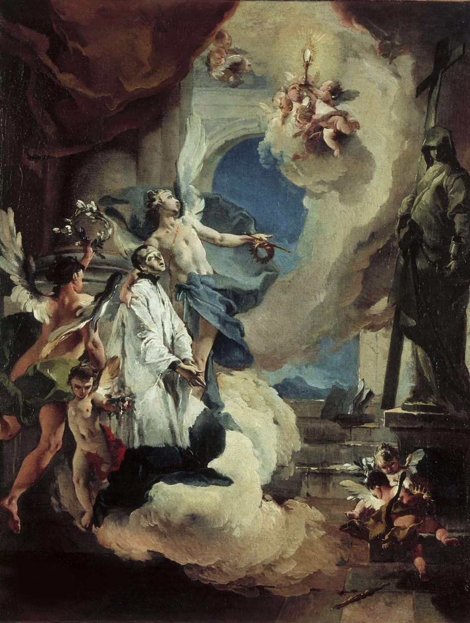 Szent Aloysius Gonzaga a dicsőségben, c. 1725. alkotó: Giambattista Tiepolo