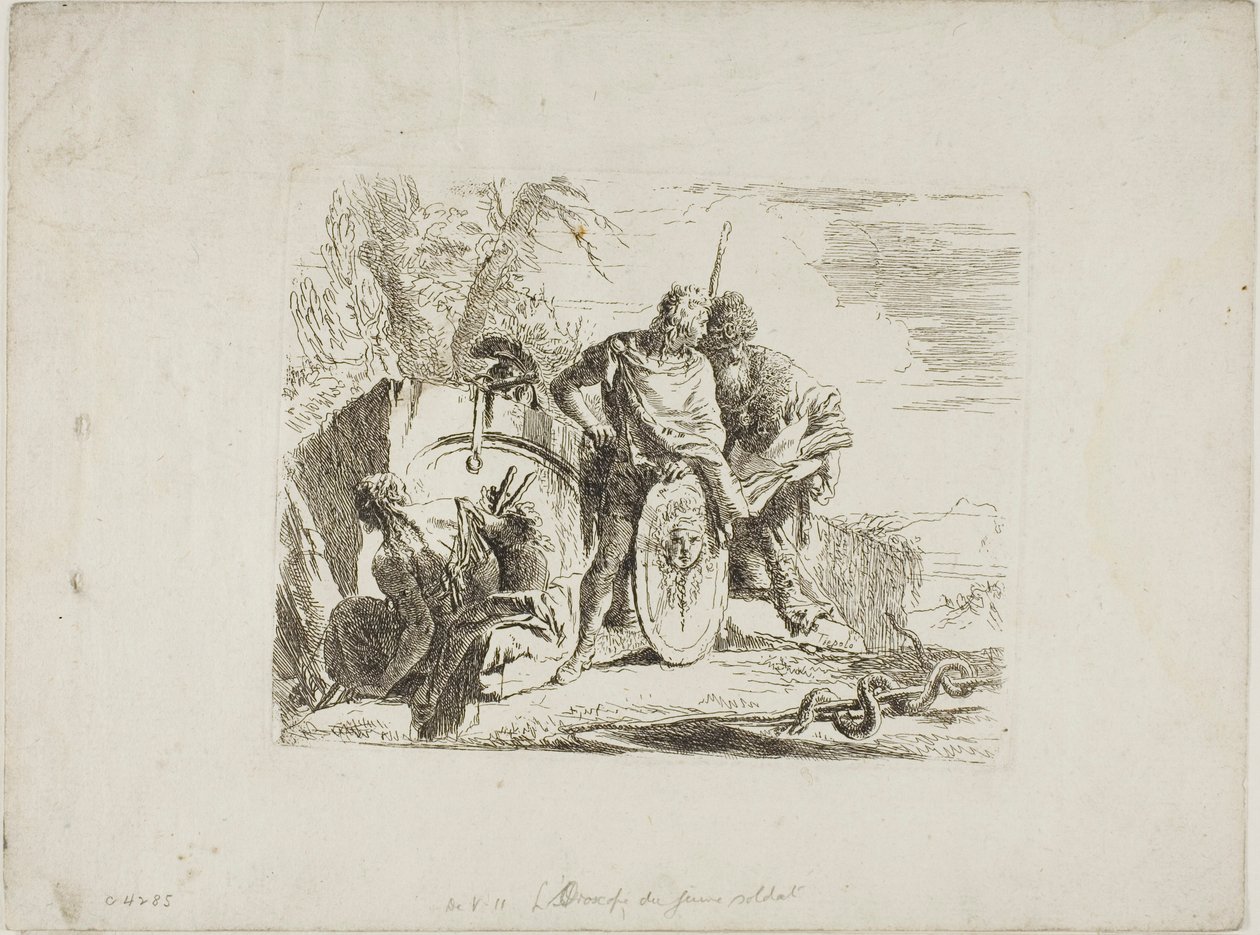 Az asztrológus és a fiatal katona, Capricciből alkotó: Giambattista Tiepolo