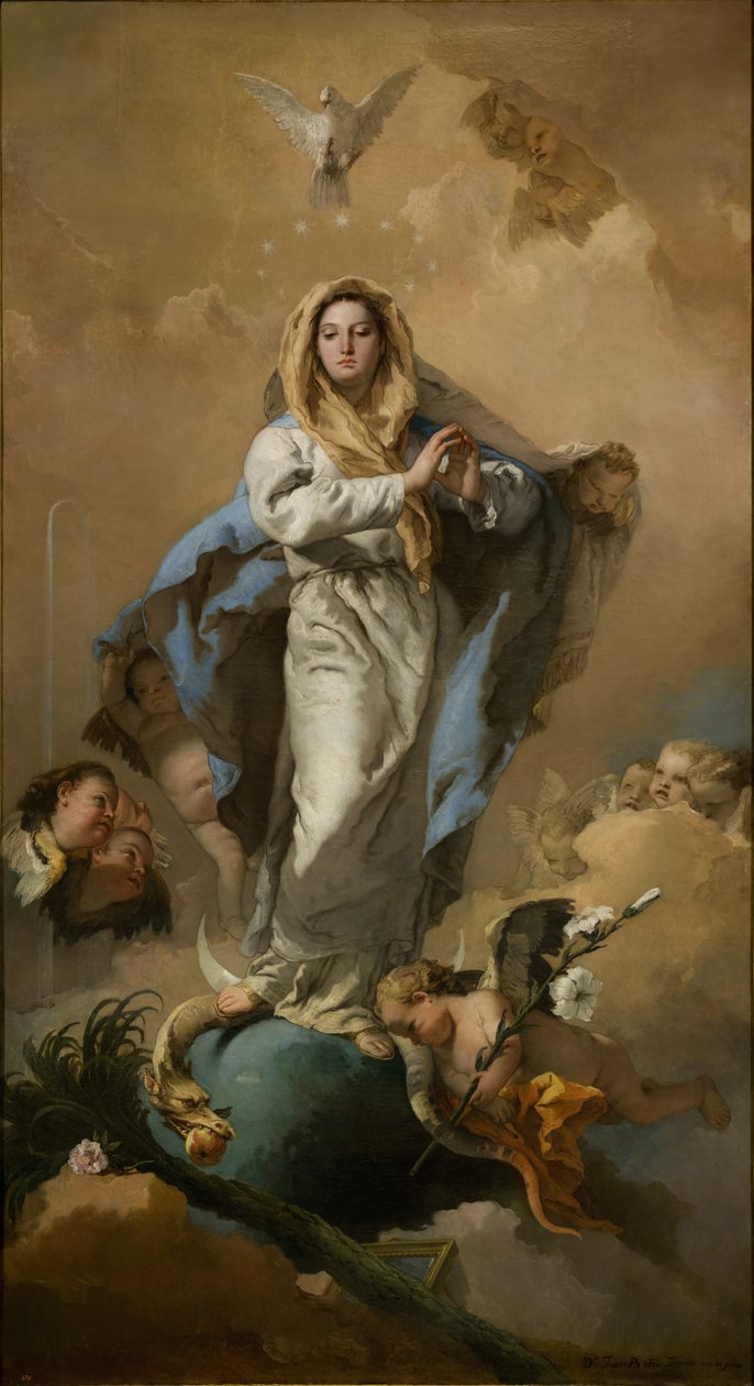 A Szűzanya szeplőtelen fogantatása, 1767-1768 alkotó: Giambattista Tiepolo