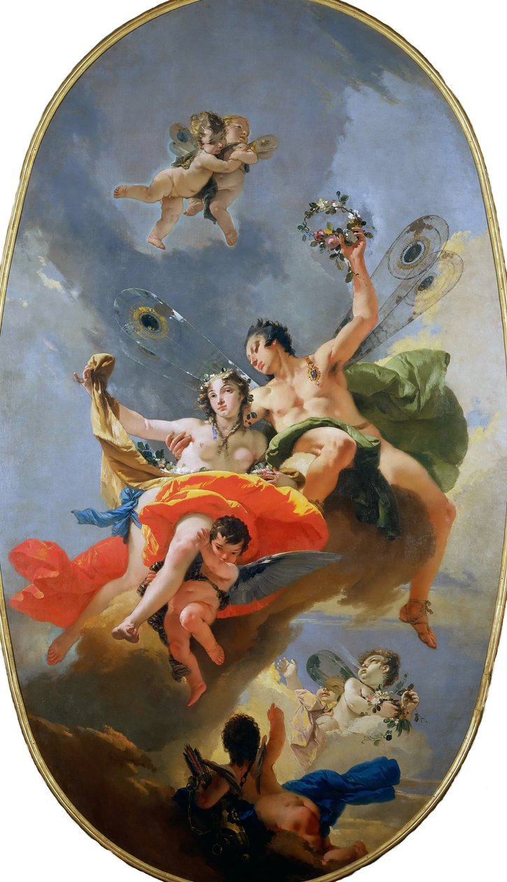 Zephyr és Flora diadala, 1735 körül. alkotó: Giambattista Tiepolo