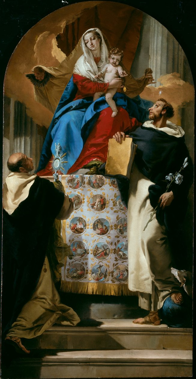 Szűz és gyermek Szent Domonkossal és Jácinttal alkotó: Giambattista Tiepolo