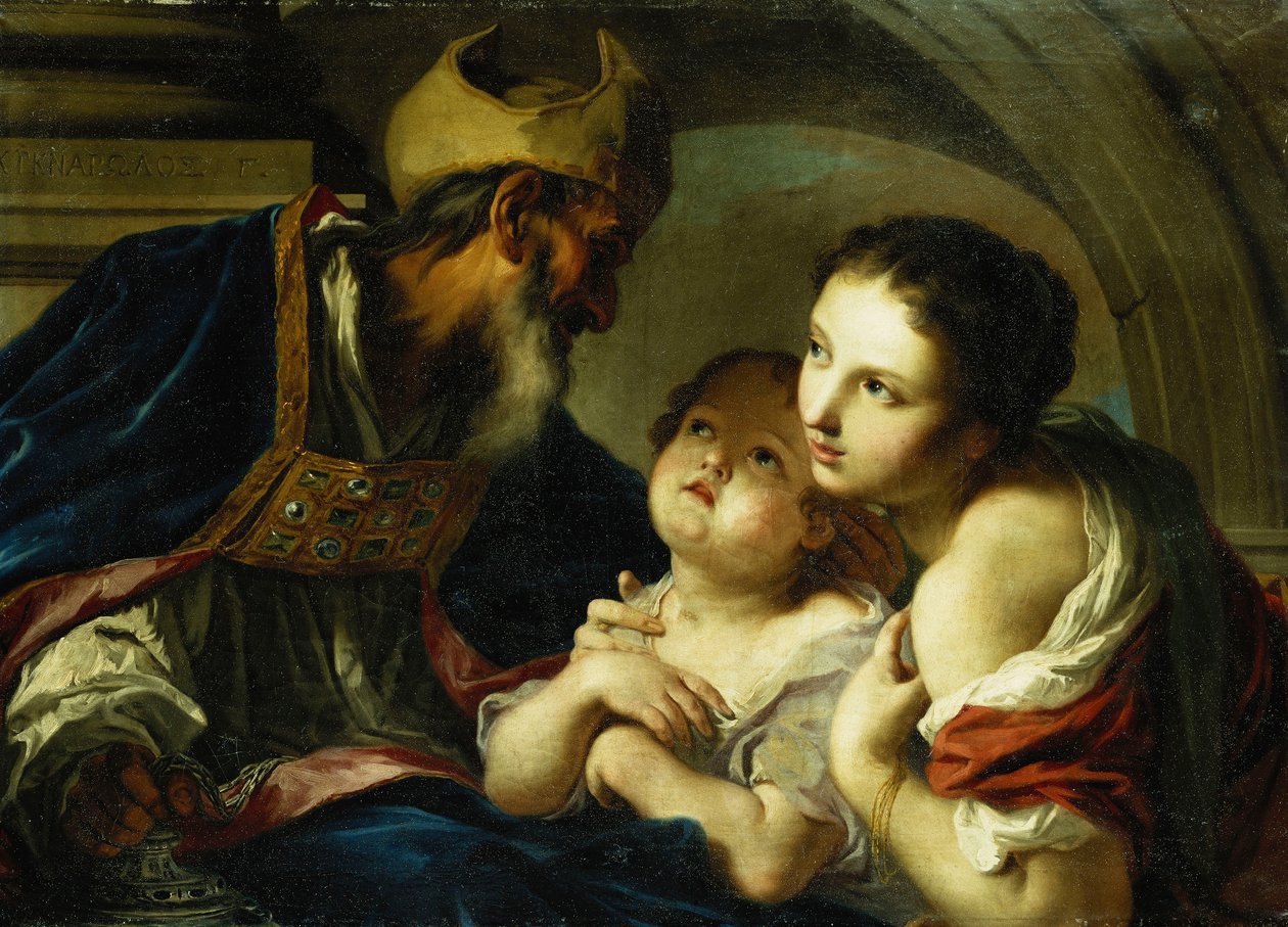 Bari Szent Miklós két gyermekkel, alkotó: Giambettino Cignaroli