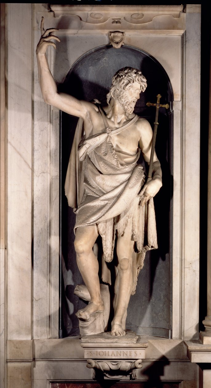 Keresztelő Szent János, fülke a Salviati-kápolnából (márvány) alkotó: Giambologna