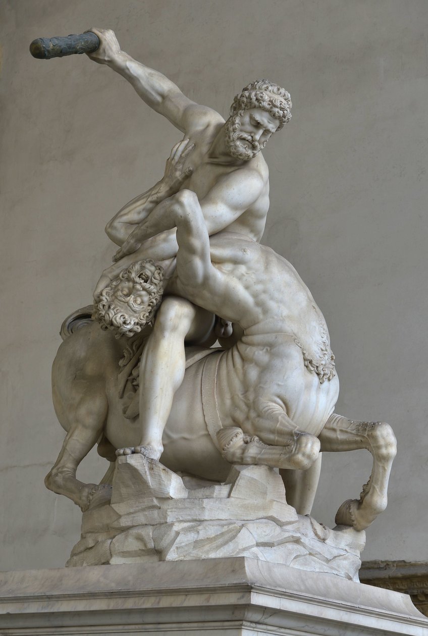 Herkules a Nessus kentaur elleni küzdelemben alkotó: (after) Giambologna