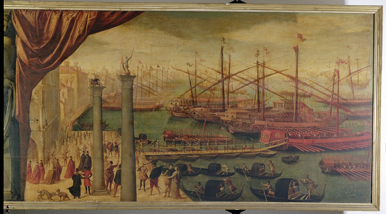 Velencei csapatok toborzása a Molón, 1562 körül alkotó: Giovanni Battista Moroni