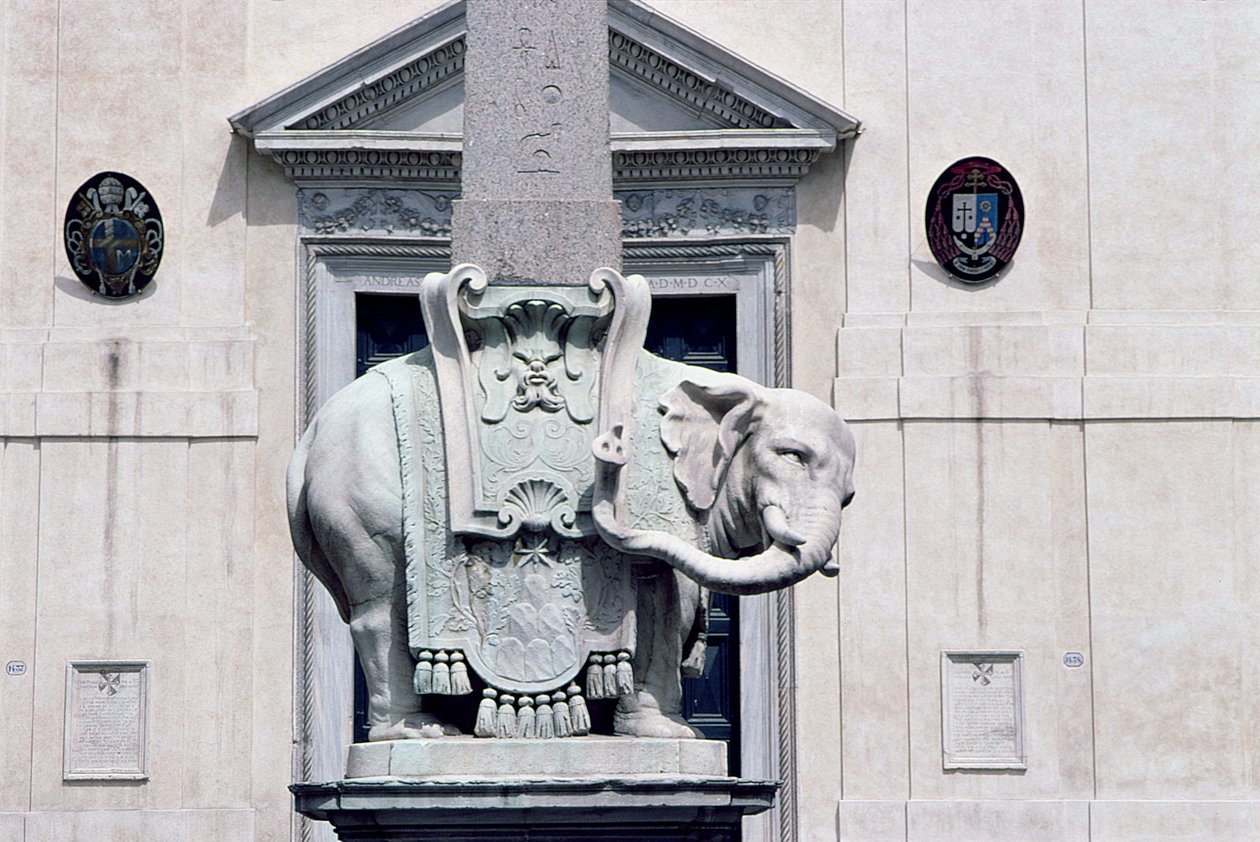 Obeliszket tartó elefánt, 1667 (márvány) alkotó: Gian Lorenzo Bernini