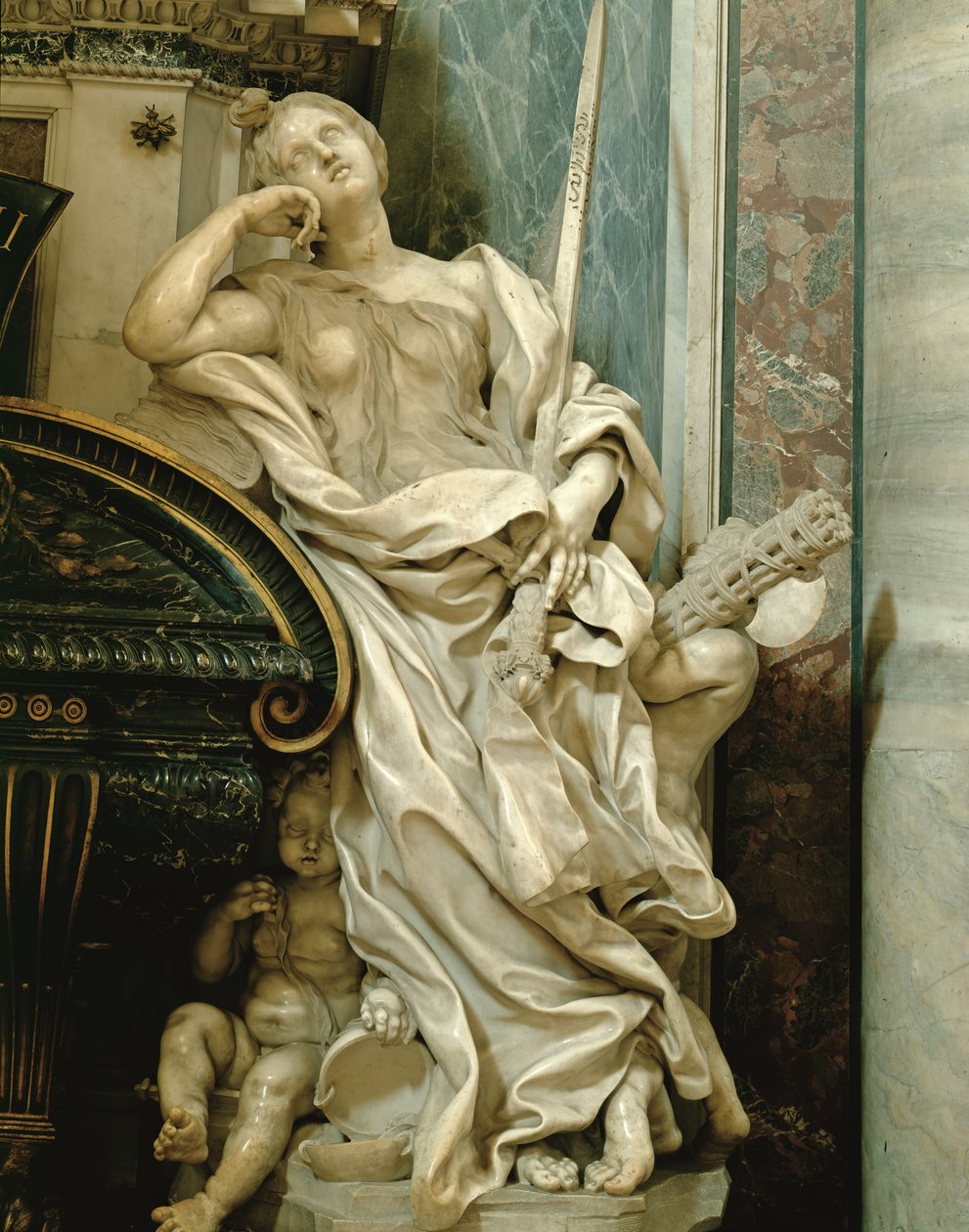 Jótékonyság VIII. Városi emlékműtől (1623-44) (márvány) alkotó: Gian Lorenzo Bernini
