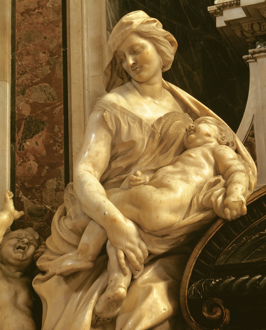 A Charity részlete, az Urban VIII márvány sírjából alkotó: Gian Lorenzo Bernini