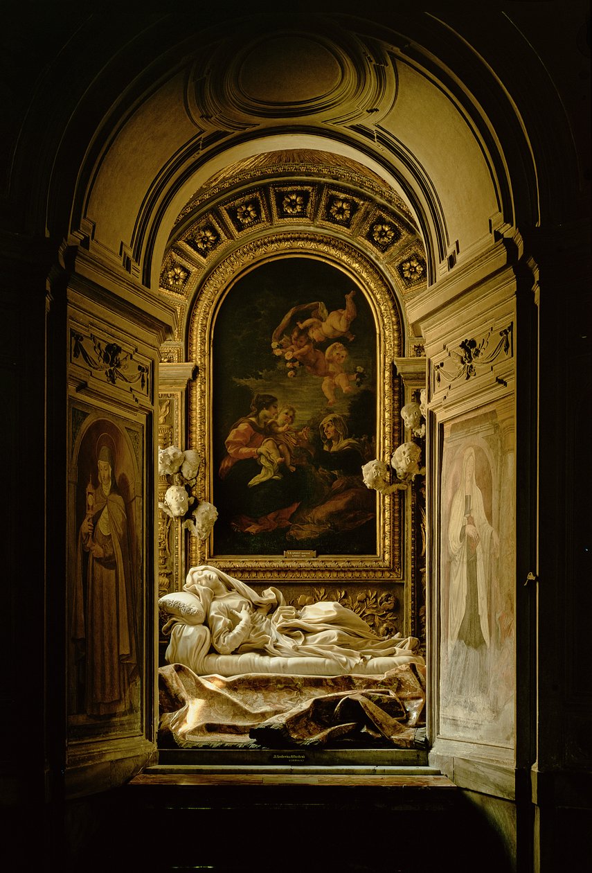 Kilátás az Altieri kápolnára Boldog Ludovica Albertoni halálával, 1675 alkotó: Gian Lorenzo Bernini