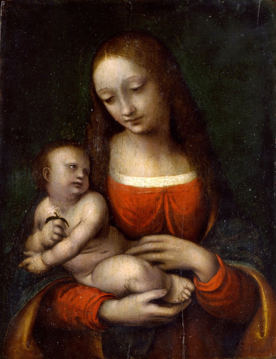 Szűz és gyermek ikozidodekaéder alkotó: Gian Pietro Rizzi