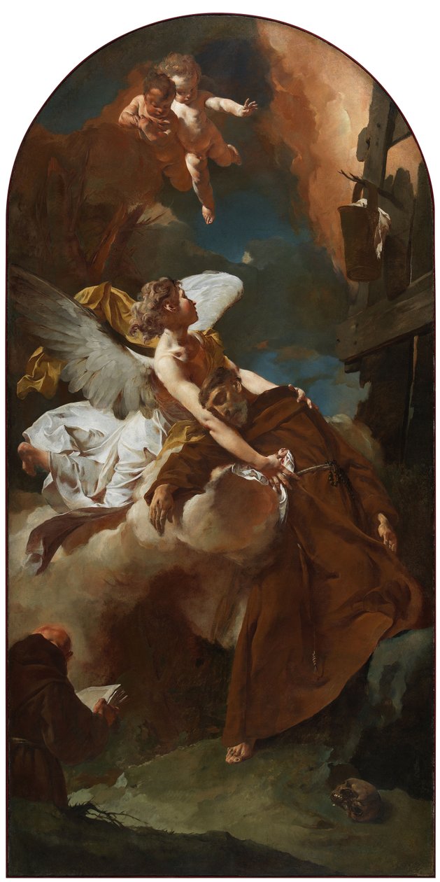 Assisi Szent Ferenc extázisban, Kr. e. 1729. alkotó: Giovanni Battista Piazzetta