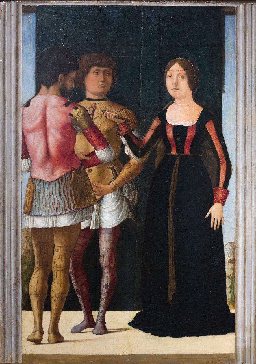 Brutus, Lucretia és Collatinus, 1490 körül (olaj és tempera, tábla) alkotó: Gian Francesco de