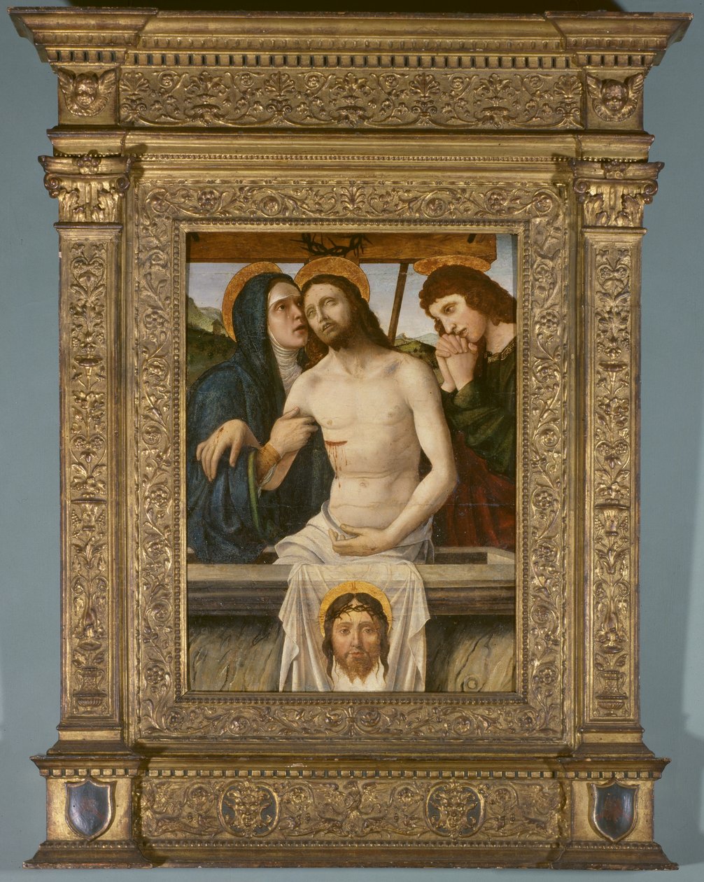 Siralom a halott Krisztus felett (tempera a panelen) alkotó: Gian Francesco de attr.to Maineri