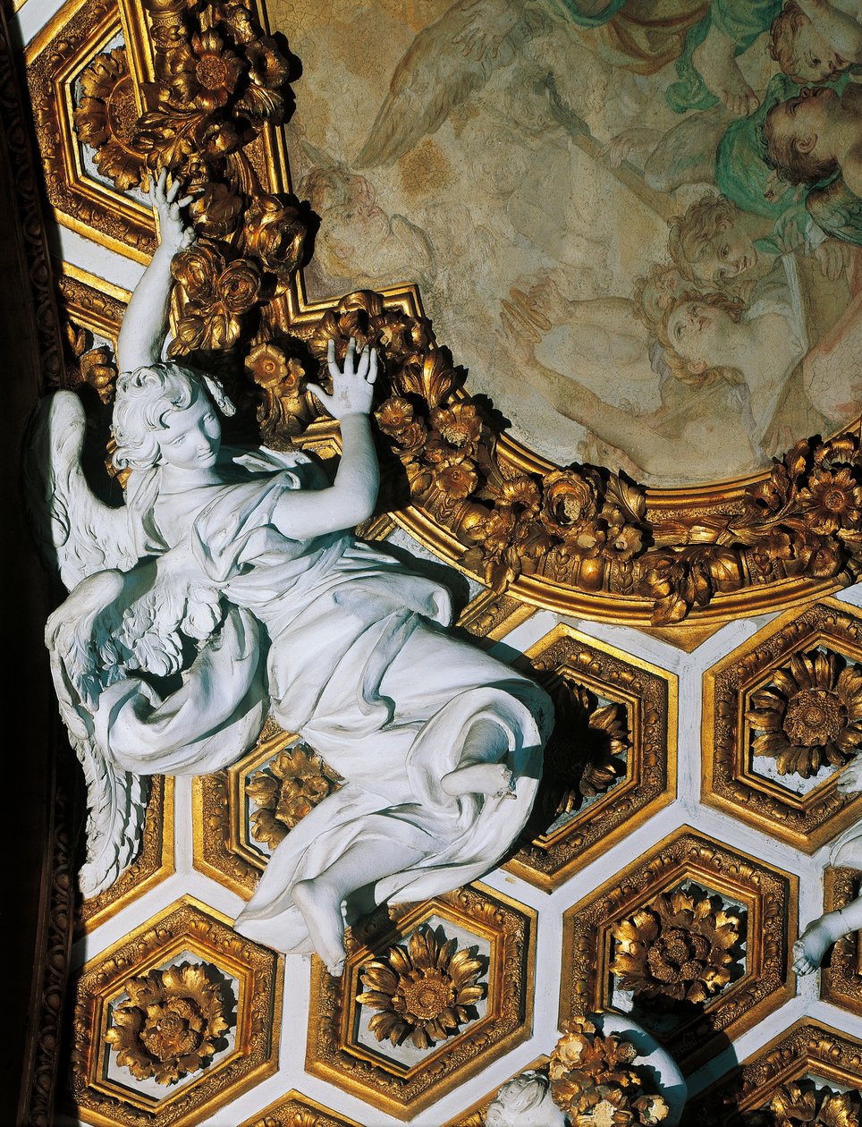 Barokk stílusú dekoráció részlete, Quirinal-i Szent András-templom, Gian Lorenzo Bernini építész (1598-1680), Róma, Olaszország alkotó: Gian Lorenzo Bernini